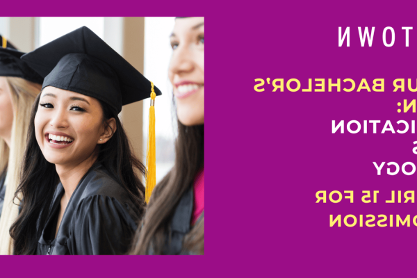 Female graduate in black cap and gown.